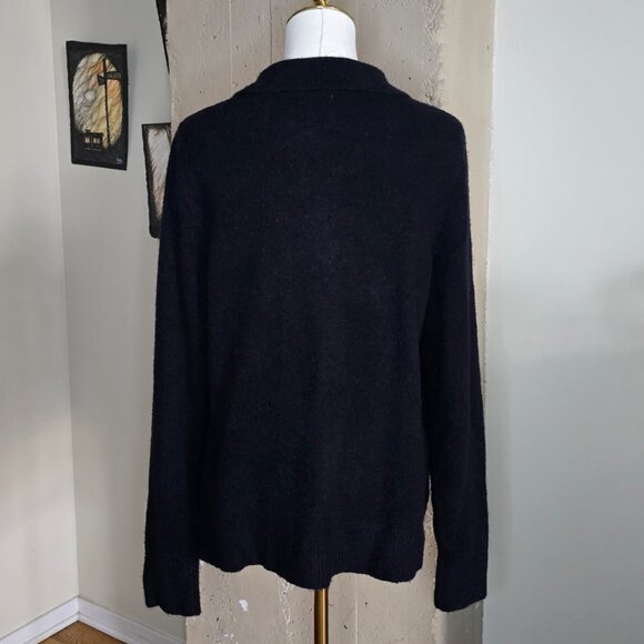 J. Crew Extra-Soft Black Polo Sweater Knit Top NWOT - Picture 6 of 10